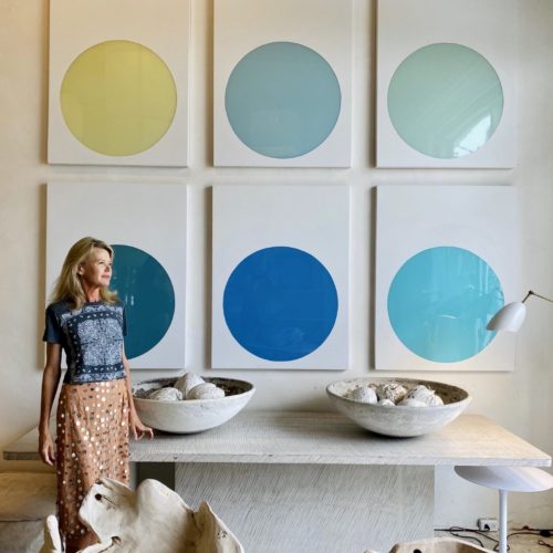 photo of stephanie henderson and contemporary wall art