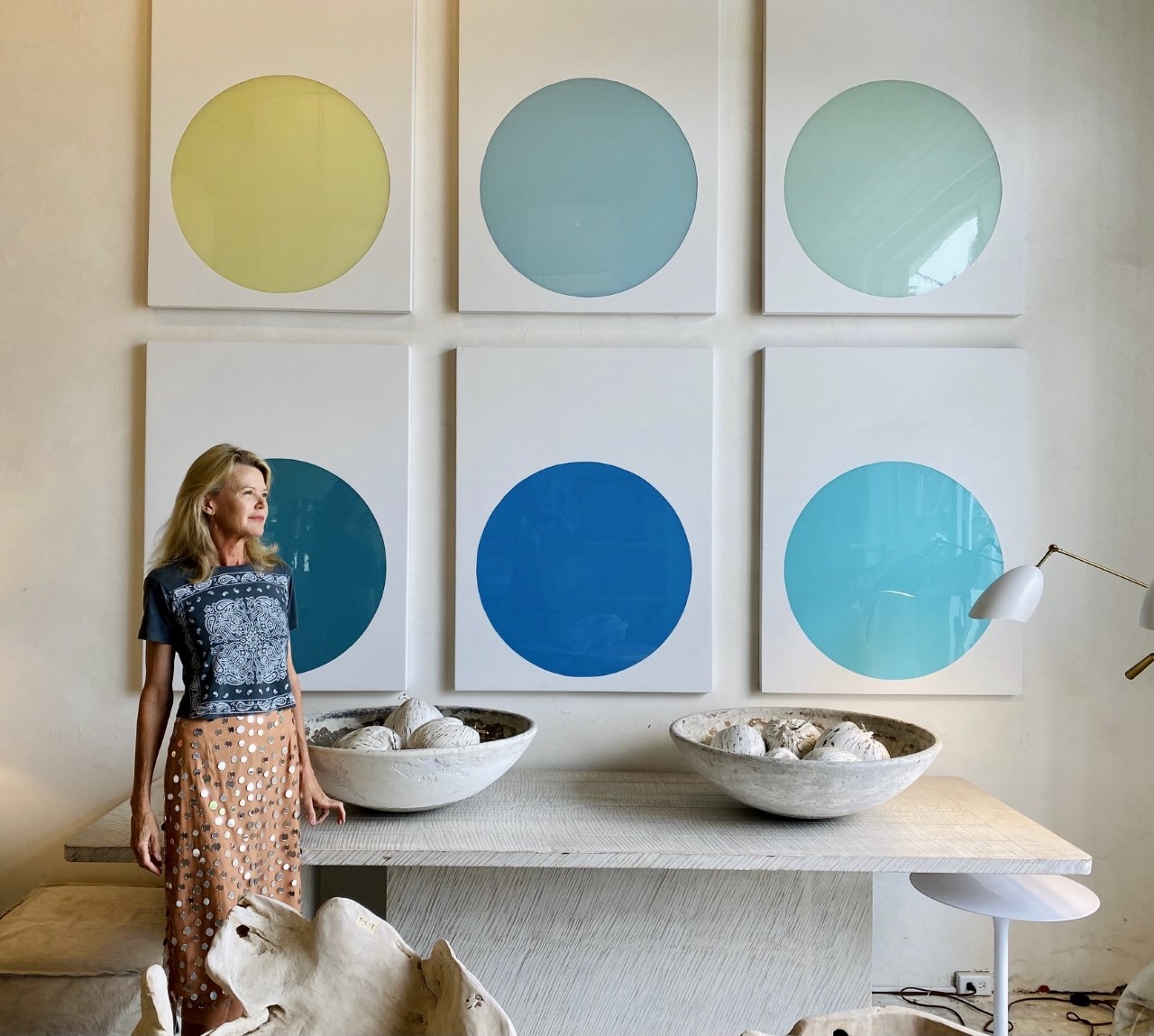 photo of stephanie henderson and contemporary wall art