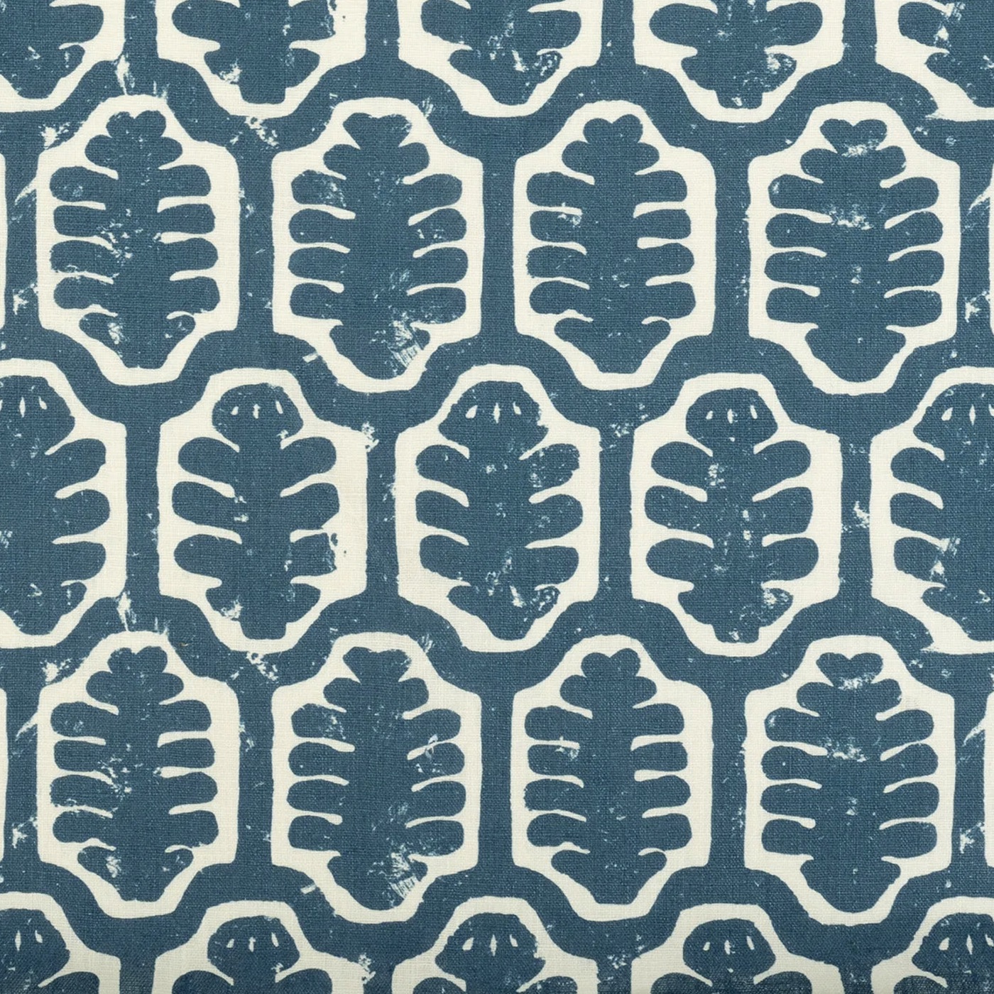 navy print fabric swatch from Volga Linens