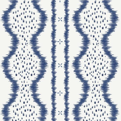 swatch of kristen leigh studio's birdie fabric in navy