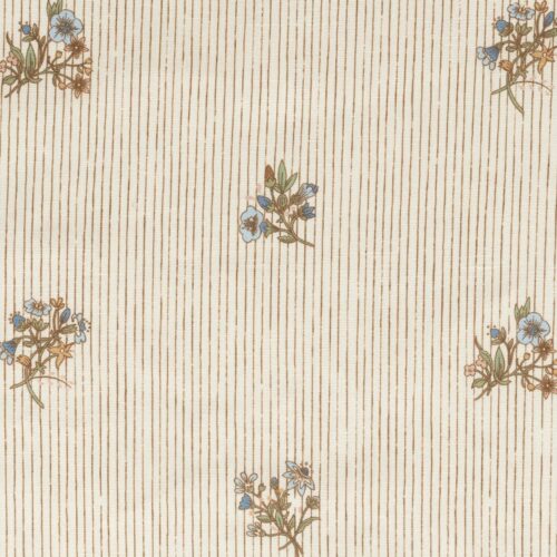 volga linens flax and field posy wallpaper swatch