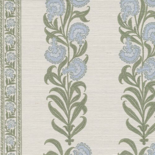 Lulu DK wallpaper swatch of Andalusia in Matcha Grass