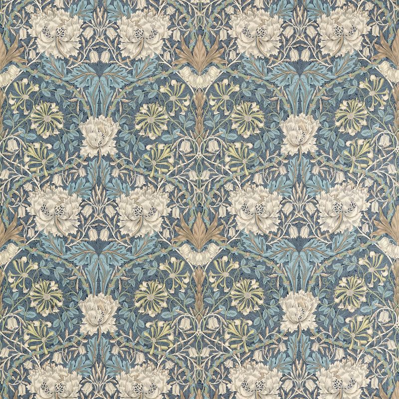morris and co. honeysuckle and tulip thyme fabric sample