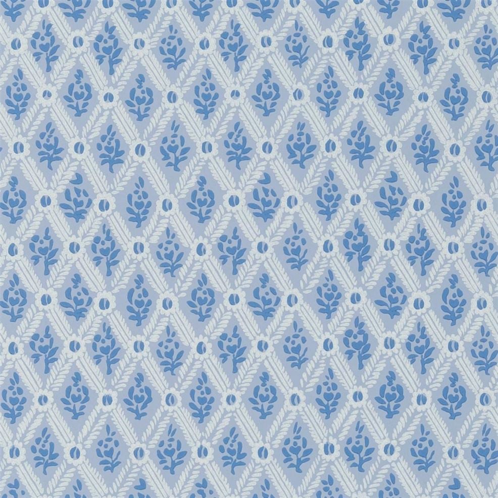 Designers Guild St John Street Trellis Delft Wallpaper Swatch